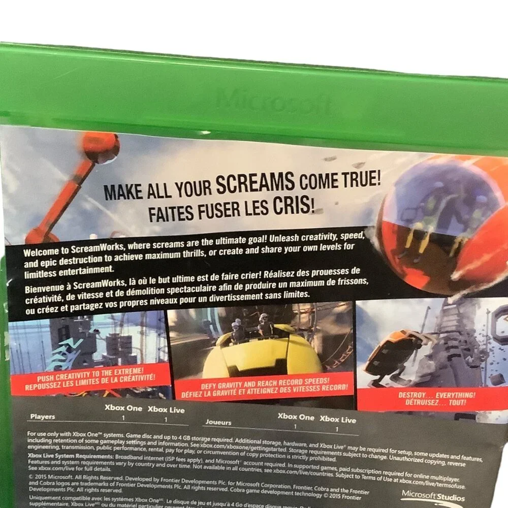ScreamRide Xbox One Blu-ray Disc Microsoft Studios Mild Violence‎ Age 10+